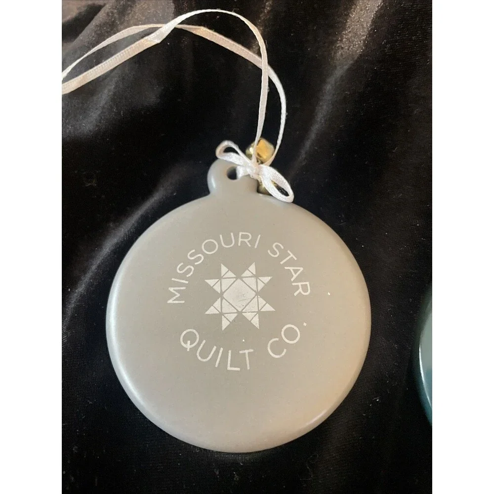 Set of 2 Ceramic Ornaments Missouri Star Quilt Co Christmas Ornaments